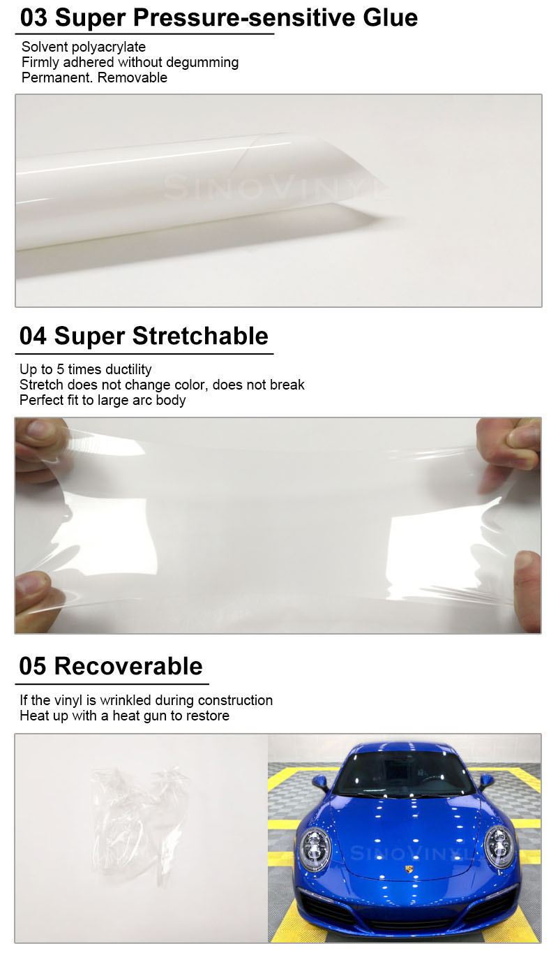 CL-PPF-PVC Film de protection pour peinture de voiture - SINO VINYL