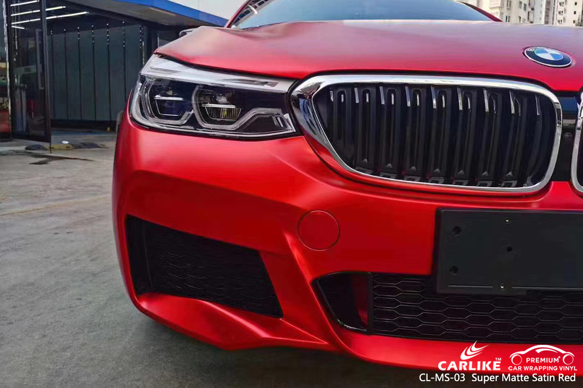 CL-MS-03 super matte satin red car foil for BMW Adana Turkey